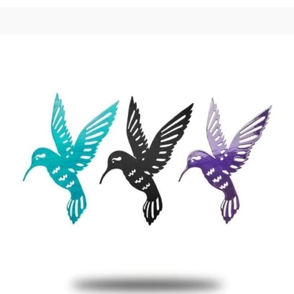 Metal Hummingbird Wall Decor - Teal - Picture 1 of 12